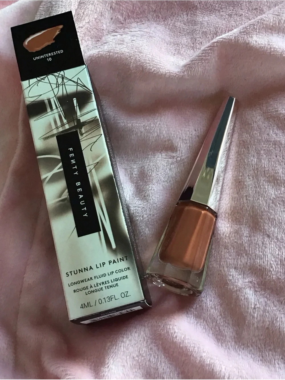 New Fenty Beauty Rihanna Stunna Lip Paint Lipstick Uninterested Peach Nude